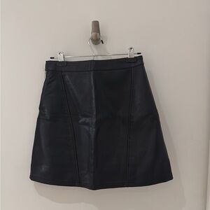 Zara fake leather skirt